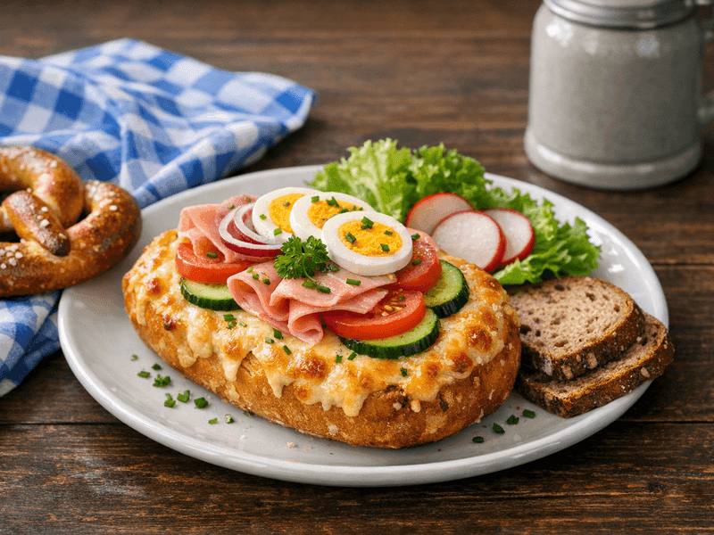 Käsebrötchen belegt